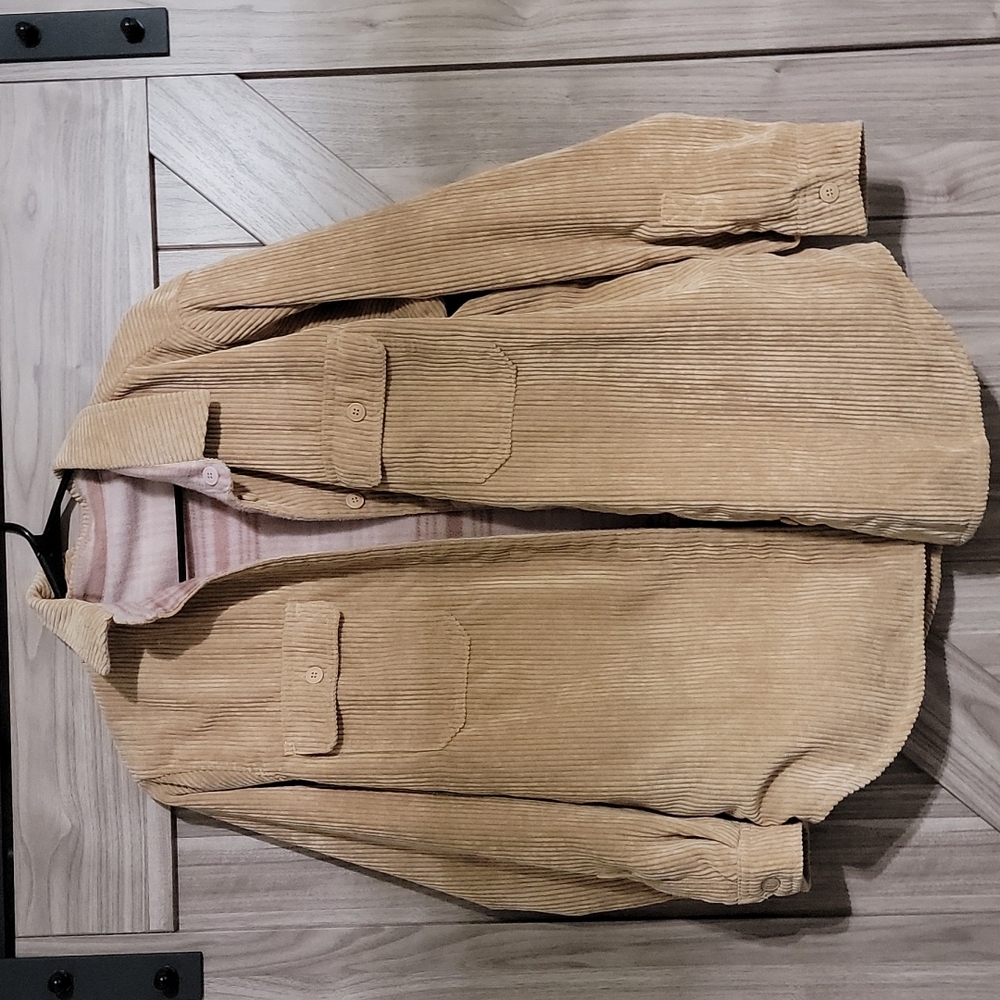 Corduroy reversible shirt jacket